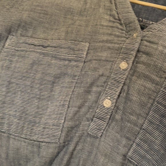 Ana Henley Style Striped Blouse Size XL - Picture 4 of 5